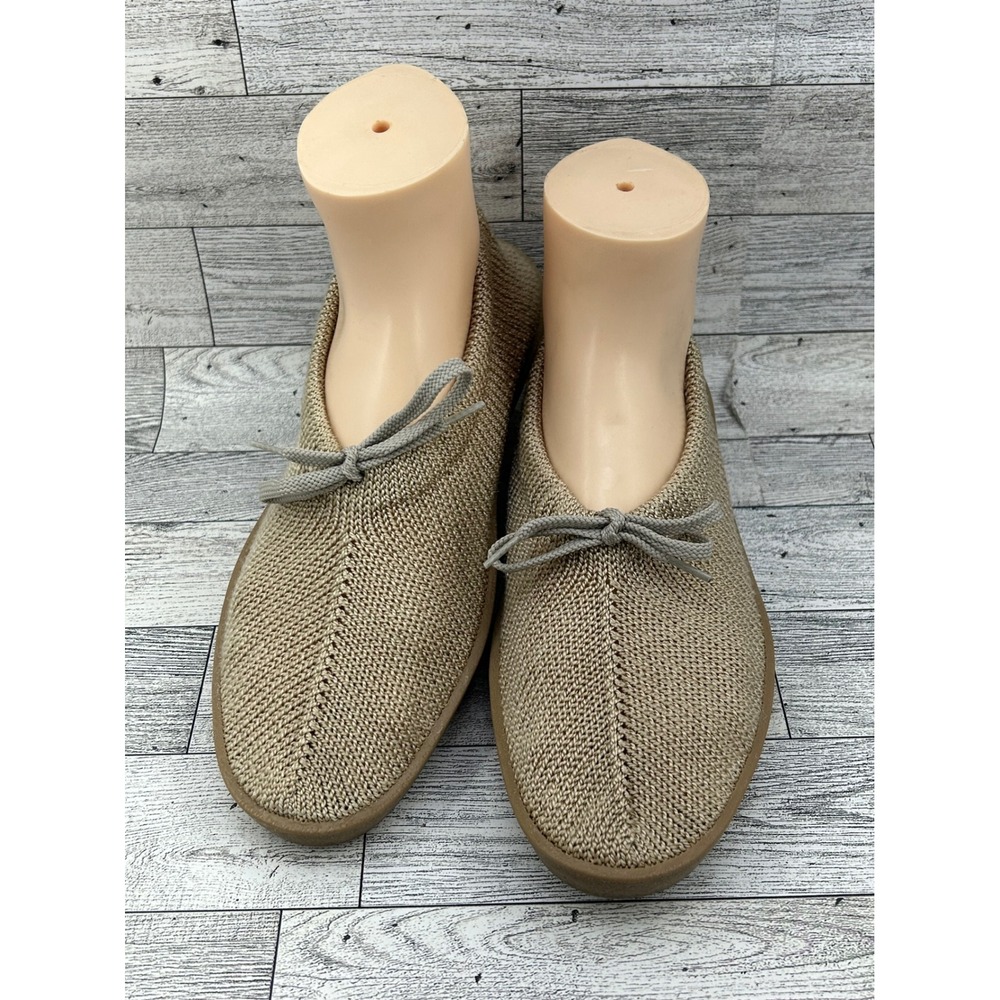 Arcopedico LS Knit Oxford Shoes Beige Khaki Women Sz EU 39 US 8.5-9 Portugal